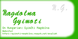 magdolna gyimoti business card