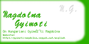 magdolna gyimoti business card